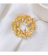 XSB307 - Elegant Round Green Diamond Brooch